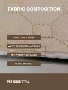 1 件/2 件可重复使用宠物尿垫，卡其色狗尿垫，防漏，可清洗，适合所有季节 - 卡其色 - 查看 6