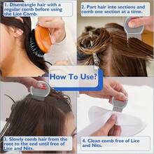 3pcs Lice Comb Set (Random Colors), Lice Care, Individual Packaging. Professional Stainless Steel Lice And Nit Comb, Round Pointed Tips To Remove Eggs, Providing Comfort - Multicolor - View 7