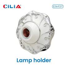 CILIA E27/E26 Lamp Socket,Lamp Holder Screw Base Socket Adapter, Roundness Embossed Ceiling Bulb Fixing Holder For Home