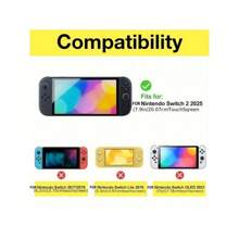Boxed - For Switch 2 Screen Protector Tempered Glass For Switch 2, Transparent HD Clear Anti-Scratch Screen Protector Compatible Applicable Model: For Switch 2