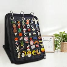 Soporte de exposición de alfileres, organizador de broches, páginas de exhibición de alfileres esmaltados para almacenar talla grande de 240 alfileres, accesorio de almacenamiento y organización de colección de alfileres con 3 carpetas y 5 páginas (sin incluir accesorios) para mujer, esenciales de viaje, vuelta al colegio, dormitorio