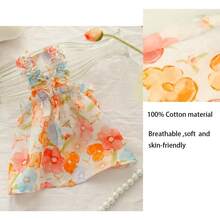 Local Delivery Hawaiian Dog Dress For Small Dog Girl Summer Dog Clothes Puppy Princess Dress Floral Pattern Tropical Pet Beach Outfit For Cat Dogs (Medium,Hawaii)… - Medium - View 4