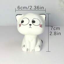 1 Piece, Ceramic Flower Pot Mini Cat Cartoon Cute Potted Plant Desktop Potted Cat Potted DIY Desk Decoration Children's School Gift