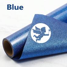 Rouleau de vinyle de transfert thermique pailleté - 12x19,5 pouces, coupe facile et HTV pour t-shirts, vestes, jeans et sacs à dos - écussons à repasser permanents pour toutes les machines de découpe