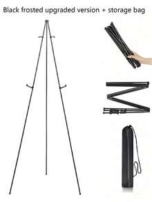 1pc 63" Easel Stand For Wedding Sign,Iron Folding Easel Display Stand,Welcome Poster Stand,Collapsible Tripod Design,Display Easel Stand With Storage Bag,Foldable Portable Ground Easel,Wedding Photo Frame KT Board Advertising Floor Stand,Portable Display Stand - Multicolor - View 10