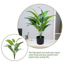 18 Fake Leavesartificial Plants Banana Trees Paradise Birds Tree Leaves Green Tropical Plants For Home Weddings Gardens Parties Simulated Potted Decorations
