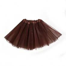 1 pezzo Gonna in tulle a 3 strati con fodera per adulti, costume da ballo natalizio retrò anni '80, gonna tutu gonfia per ragazze per primavera, estate, autunno e inverno