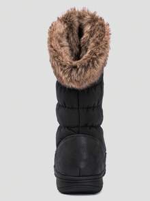 GLOBALWIN Women's Snow Boots Mid Calf Warm Winter Fashion Boots Comfortable Lace-UpWaterproof Boots Insulated Non-Slip Outdoor Shoes For Women - 1817-1黑色 - 查看 5