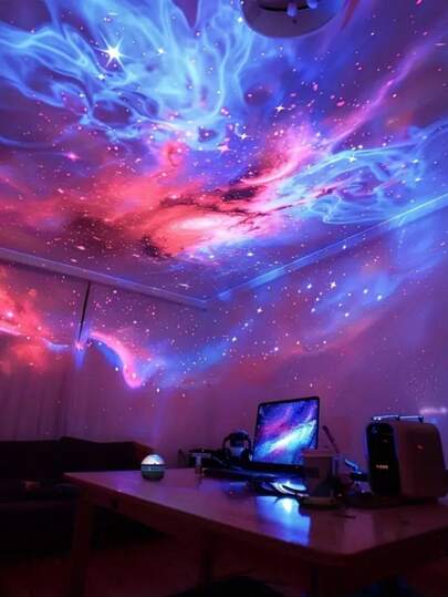  1 件北方银河极光投影仪，带 14 种灯光效果，二合一 LED 星空投影仪，带遥控器和星云灯，适用于卧室/游戏室/家庭影院/天花板/生日/派对夜灯投影仪