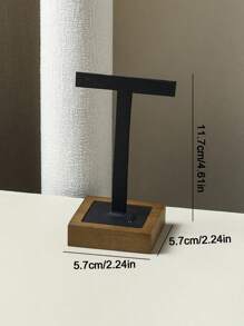 1pc Walnut Wood Earring Display Rack, Jewelry Storage Organizer & Photo Prop For Women Storage Organizer Travel Essentials Back To School Dormitory Storage Fall Decor