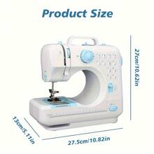Máquina de coser multifunción - 12-38 puntadas, costura conveniente, adecuada para hacer ropa, cortinas, almohadas, juguetes de peluche - adecuada para uso doméstico, entusiastas del DIY y principiantes en costura, adecuada como regalo de vacaciones para la madre, amigos