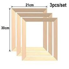 3pcs Wooden Pictures Frame For Wall Canvas Frame Diamond Painting Large Size Picture And Poster Wall Frame Pine Composite Decor LVYL - 3 件,尺寸 15x20 厘米 - 查看 4