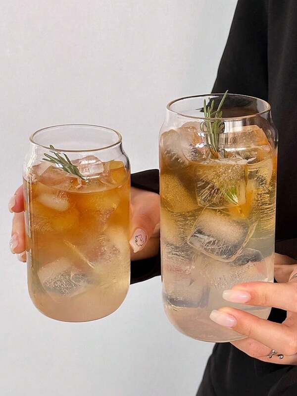 Vaso de cristal con tapa y pajita con estilo Ins, a prueba de fugas y portátil, de 500 ml, con Body grueso de silicona antideslizante y con enfriamiento, ideal para picnics y barbacoas de verano