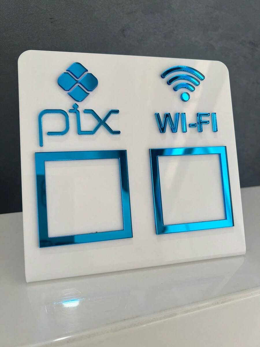 Pix Display Board Table Counter PIX And WI-FI - 白色與藍色 - 查看 1