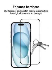 3-delige verpakking van gehard glazen schermbeschermers, compatibel met Apple, volledige dekking, eenvoudige installatie, ultrahelder, upgrade van de bescherming tegen harde kern
