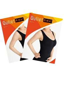 [Quliet] Quliet HEAT Bra Top (2 Items) Heat Generation, Cold Protection, Compression, Soft Cleavage Makeup, Diet, Odor Prevention
