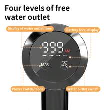 Water Bottle Pump Dispenser: Electric Water Dispenser Pump For Bottled Water Foldable Drinking Water Pump USB-Charing Water Bottle Dispenser Automatic Water Gallon Pump - Black - View 4