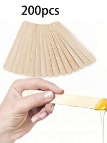 10 piezas/50 piezas/100 piezas Palitos desechables de madera aplicadores de cera para depilación corporal