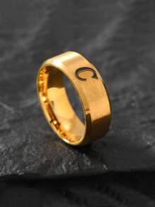 1 pieza Anillo de inoxidable con 26 letras de moda