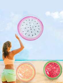 1 个充气西瓜、橙子、火龙果、猕猴桃、独角兽沙滩球、娱乐游戏户外球、圣诞节 - 彩色 - 查看 2