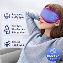 Cooling Eye Mask For Puffy Eyes - FSA HSA Eligible, Cold Compress For Migraines Headache And Puffiness, Relaxation Gifts For Women, Gel Sleep Mask For Dark Circles, Reusable Face Ice Pack(Purple) - Purple - View 10