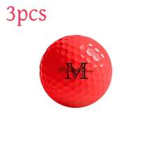 Personnalisé 3/6 pièces, Balle de golf moderne texte personnalisé en couleur, Cadeau de fête des pères, Noël, Six couleurs au choix, Distance et précision améliorées, Parfait pour les golfeurs, Accessoires de golf/Golf haute performance/Idéal pour anniversaires, Nouvel An, Saint-Valentin