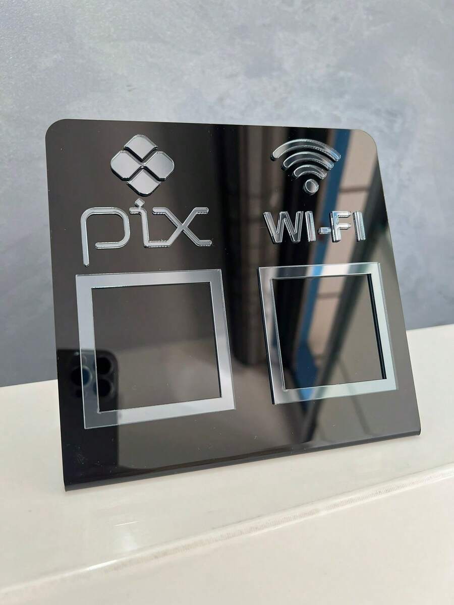 Pix Display Board Table Counter PIX And WI-FI - 黑色與灰色 - 查看 1
