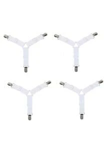 4pcs/Set Triangle Household Bed Sheet Fixers, Adjustable Elastic Sofa Bed Sheet Fixing Clips, Tablecloth Fixing Belt, Anti-Running Anti-Slip Sheet Buckles - Multicolor - View 13