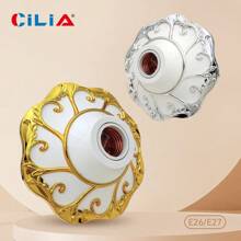CILIA E27/E26 Lamp Socket,Lamp Holder Screw Base Socket Adapter, Roundness Embossed Ceiling Bulb Fixing Holder For Home