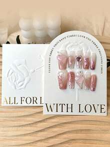 Beautizon Nailartlab 5pcs 3D Rose Nail Display Cards, Nail Art Props Display Stand, Rose Nail Photography Backdrop Props, Nail Salon Display Decoration Accessories - Multicolor - View 7