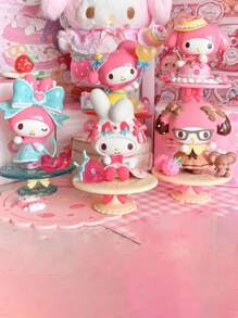 Sanrio 1pc Sanrio My Melody Afternoon Tea Series Blind Box Collectible Figurine, Cute Desk Decor, Perfect Gift For Girls,School Supplies,Back To School