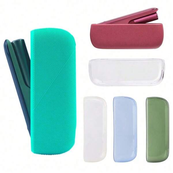 1pc,Cigarette Case Hot Fashion Colorful Anti Slip Twill Silicone Lighter Case For IQOS ILUMA I Skin Case Protection Cover Sleeve For IQOS ILUMA Decoration Accessoreis,PC Hard/TPU Soft/Silicone Materials Accessories