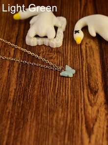 1 件甜美蝴蝶项链彩色昆虫吊坠锁骨链项链，适合日常佩戴