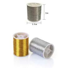 100m/Roll Gold/Silver Embroidery Thread Handmade Gold Silver Cross Stitch Wire Sewing Machine Spool DIY Crafts Accessories Sewing Supply