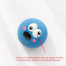 1st/3st Hundljudande leksak med söt stor ögonglobsdesign, tålig latextuggtugg för husdjur, slipning och rengöringsboll med pipande hundleksaksboll, interaktiva träningsmaterial för husdjur - Multifärgad - Visa 17