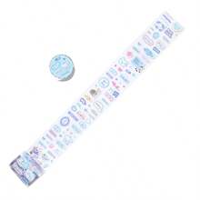 1 rotolo di adesivi decorativi per scrapbooking con graffiti carini, nastri adesivi decorativi per confezioni regalo, ufficio, casa, etichettatura, classe, intrattenimento, planner scolastico fai-da-te, materiali decorativi multifunzionali, forniture scolastiche, back to school
