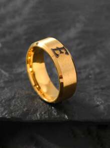 1 pieza Anillo de inoxidable con 26 letras de moda