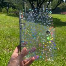 A5 A6 Colorful Star Transparent Colorful Binder Folder That Can Change Color With Light DIY Photo Album Business Card Storage Bag Postcard Storage Folder, School Supplies,Back To School - Multicolor - View 11