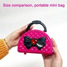 1 Set Kids Pretend Makeup Toys, 20Pcs Pink Fake Makeup & Hair Play Kit For Girls, Ideal Birthday Gift (Not Real Makeup) With Hairdryer, Bracelet, Mirror, Bag, Perfume Bottle, Curling Iron, Glasses (Some Accessories Color Random)