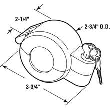 4180 Door Knob Lock-Out Device – Prevents Turning Of Door Knob And Access To Keyhole, Can Be Used For Home Rentals, Evictions, Job Sites  More – Keyed Alike, Diecast, Gray (Single Pack) - Device - View 1