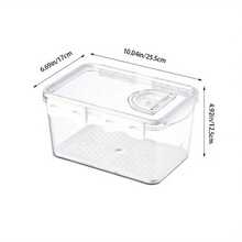 1Pcs Bread Box 3 Size Rectangular Bread Storage Boxes With Time Rrding Clear Loaf Bread Container Airtight Bread Keeper Box - JJ446-a2 - View 3