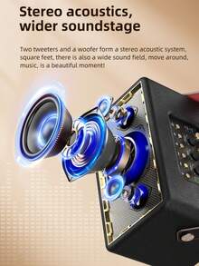 ZEALOT MT01M 60W Karaoke Wireless Speaker, Bluetooth Speaker, 24000mAh Long Battery, Up To 8 Hours Of Playback Time, Supports Mobile Phones/Tablets/TVs. Compatible With SD Card/USB/AUX, Serial Pairing Function, Suitable For/Car/Outdoor/Camping/Party - one-size - View 6
