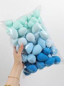 50 piezas Esponjas de maquillaje, esponjas suavizantes para la aplicación de BB cream, base de maquillaje, corrector y rubor, de uso húmedo/seco, sin látex, aptas para todo tipo de piel - Multicolor - Ver 7