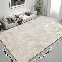 1 件奢华现代简约优雅线条和几何图案地毯，1100 克羊毛混纺 + TPR 可洗底部，斯堪的纳维亚别致风格蓬松柔软矩形地毯，适用于户外、入口、客厅、卧室、洗衣房、浴室、游戏室、所有季节大尺寸家用地垫、家居装饰 - 多色3 - 查看 19