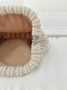 1 Bolso de mano vintage mini de punto, con rayas de unicolor, diseño de pasador vintage, hueco, estilo clásico de vacaciones de los 90, monedero, bolsa para lápiz labial, bolsa de cosméticos, bolso de noche, puede contener teléfono móvil