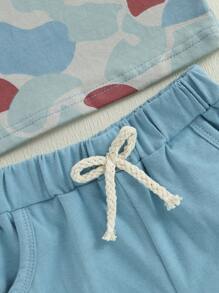 Toddler Baby Boy Clothes Summer Camouflage Short Sleeve T Shirt Tops And Shorts Cute Infant Baby Boy Outfits Clothing Set