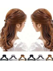 6 eleganckich, minimalistycznych, miniaturowych, półokrągłych spinek do włosów z nadrukiem w panterkę, do codziennego upięcia, uniwersalne i modne, idealne na Dzień Matki, powrót do szkoły, Święto Dziękczynienia, Boże Narodzenie, prezenty festiwalowe, modne spinki do włosów, damskie spinki do włosów, jesienno-zimowe stroje na wakacje