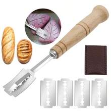 French Bread Knife, Kitchen Utensil, Baking Accessory, European Curved Toast Slicer, Dough & Pizza Cutter