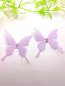 1件时尚优雅蝴蝶项链，多层仿珍珠水晶颈链，隐形蝴蝶项链，女士珠宝，适合日常佩戴，精致配饰，适合派对和度假 - 彩色 - 查看 13