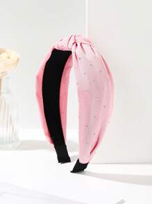 1 Peça Faixa de Cabelo de Tecido com Borda Larga e Cristais Brilhantes Torcidos, Faixa de Cabelo para Mulheres, Acessórios de Cabelo, Diadema, Aro de Cabelo